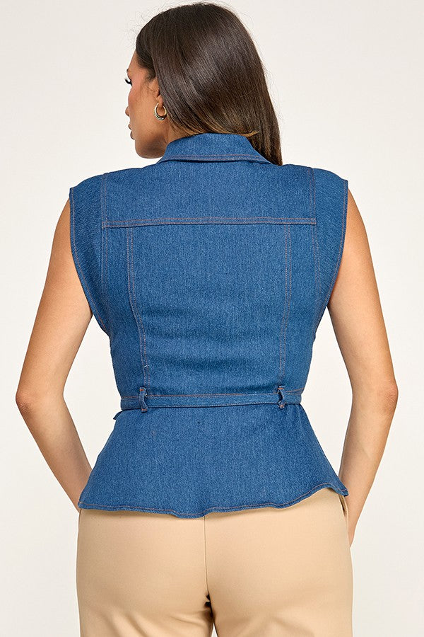 DENIM PEPLUM