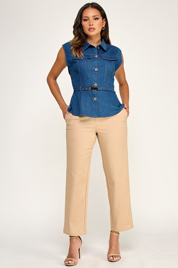DENIM PEPLUM
