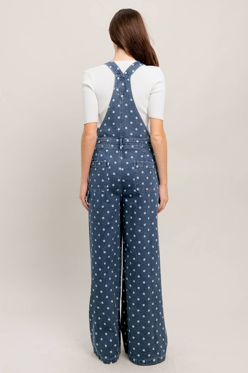 Printed Denim Overall