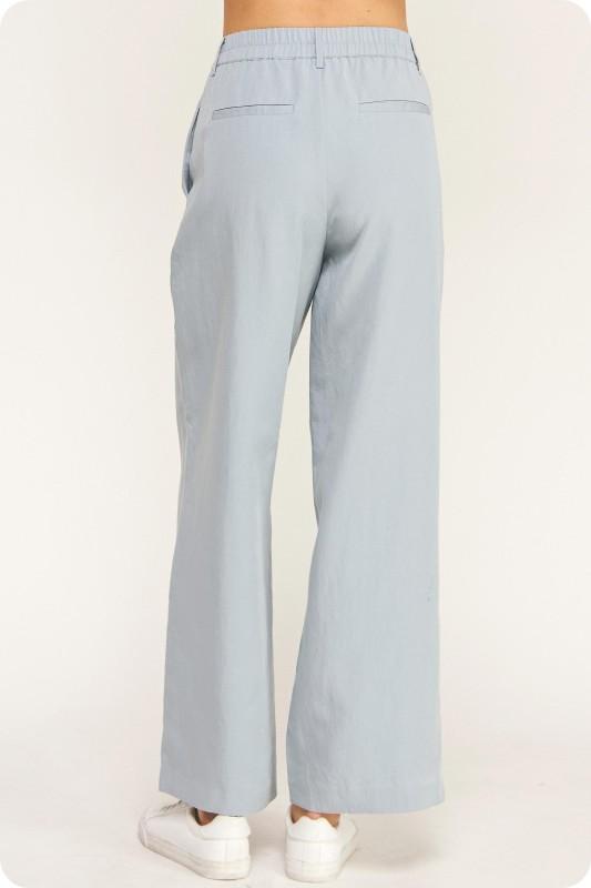 ELASTIC WAIST STRAIGHT LEG TENCEL