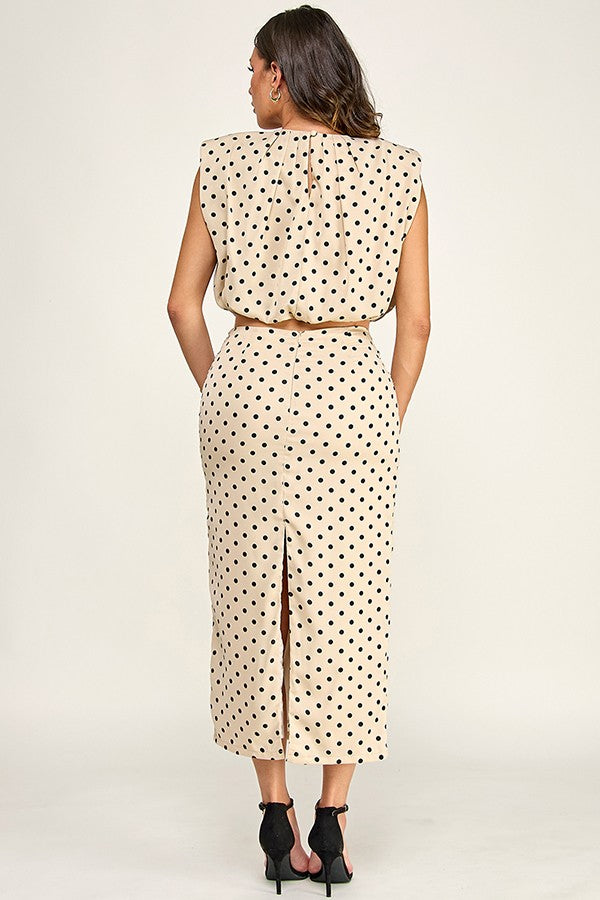 BALLOON TOP W/MIDI SKIRT SET