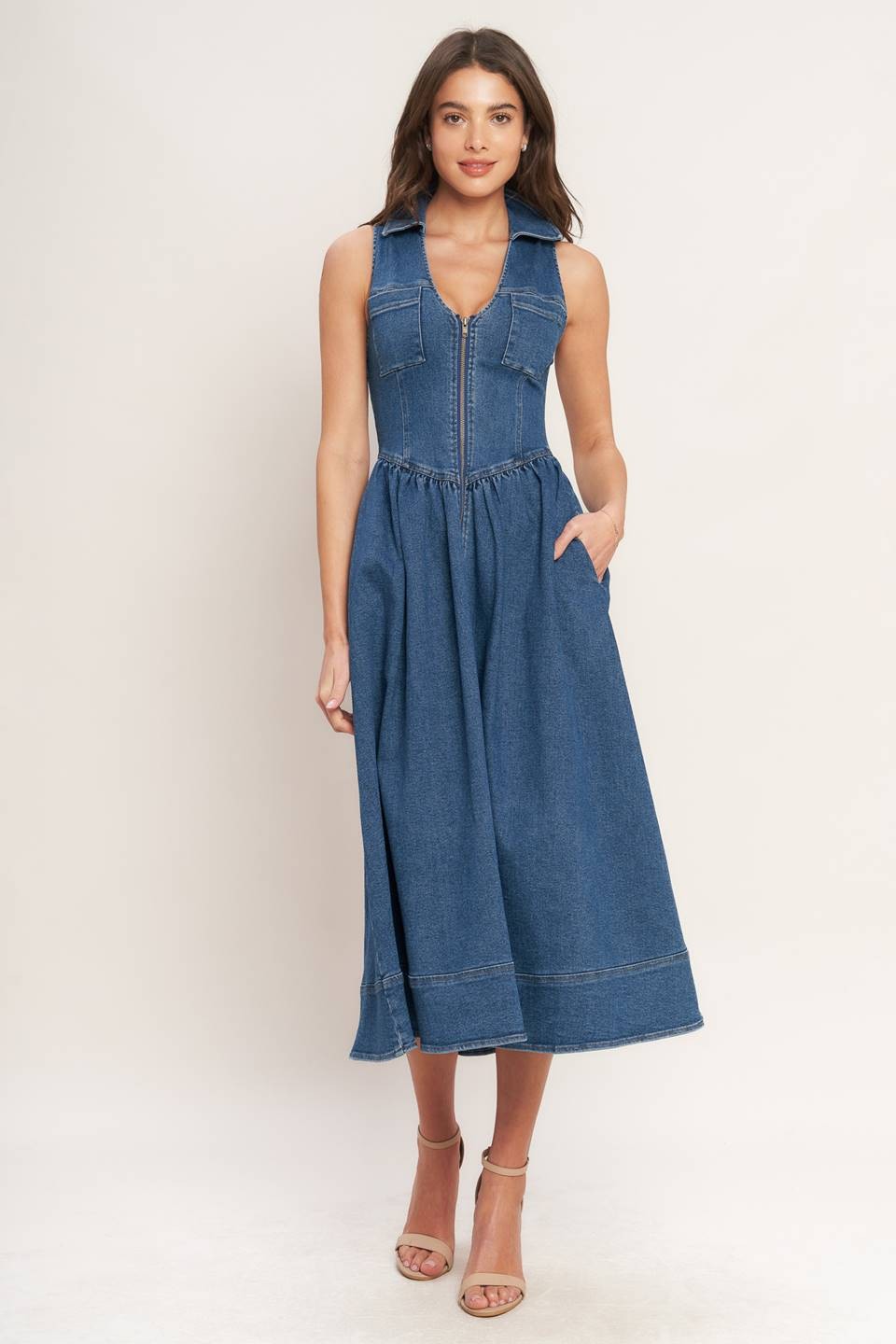 Denim Midi Dress